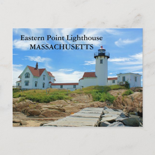 Eastern Point Lighthouse, Massachusetts vykort (Framsida)