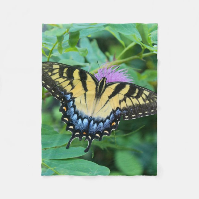 Eastern Tiger Swallowtail Butterfly Fleecefilt (Framsidan)