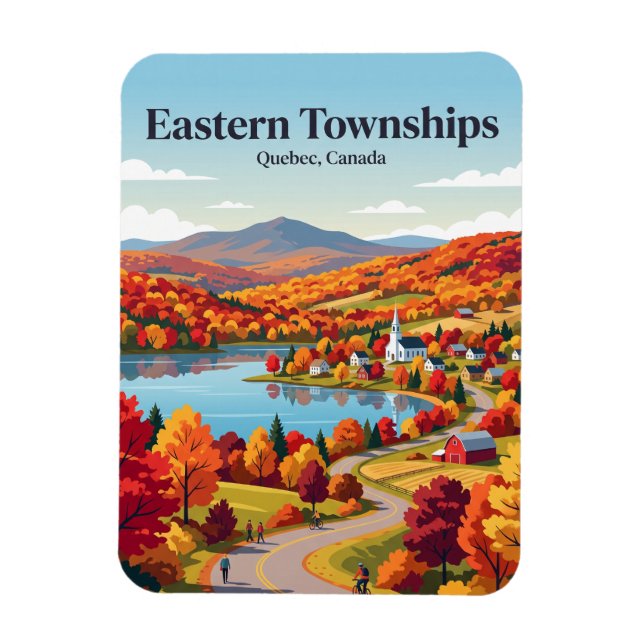Eastern Townships Quebec, Kanada Magnet (Vertikal)