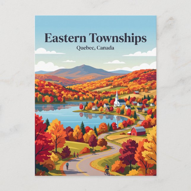 Eastern Townships Quebec, Kanada Vykort (Framsida)