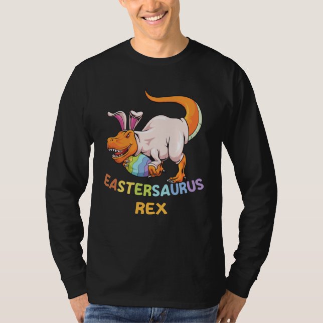 Eastersaurus Rex Easter Rex Dinosaur Bunny Kids Di T Shirt (Framsida)