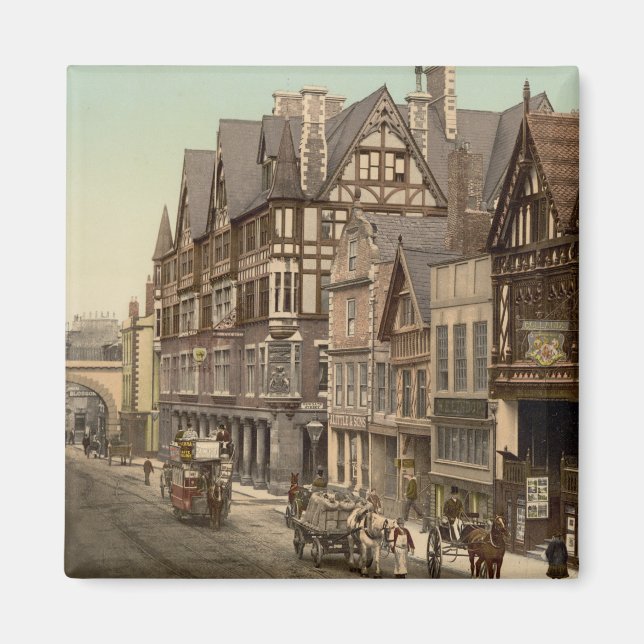 Eastgate St och Newgate St, Chester, England Magnet (Framsidan)