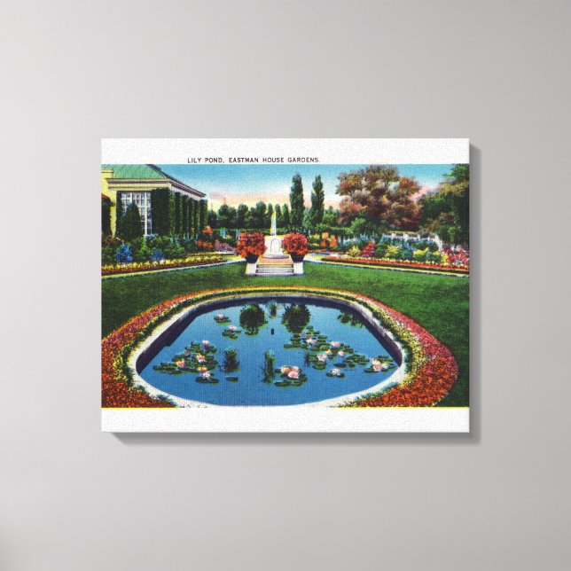 Eastman House Gardens Lily Pond Canvastryck (Framsida)