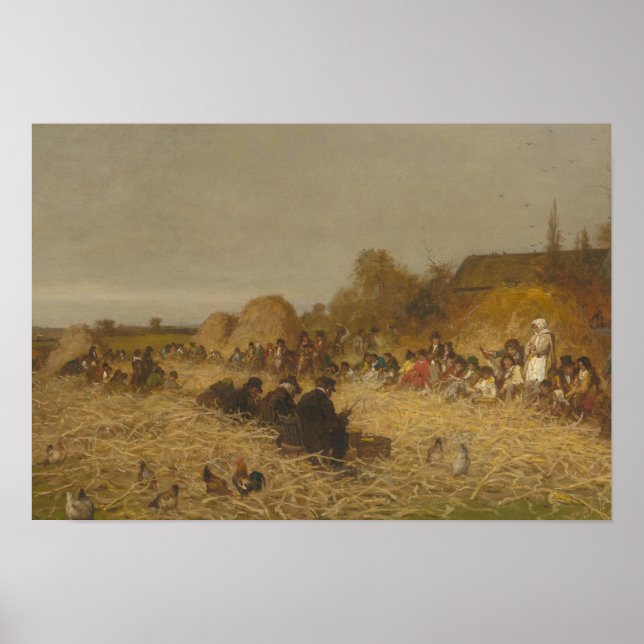 Eastman Johnson - Husking Bee, Nantucket Island Poster (Framsidan)