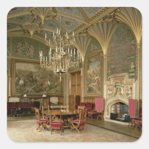 Eastnor Castle, Herefordshire: teckning Fyrkantigt Klistermärke