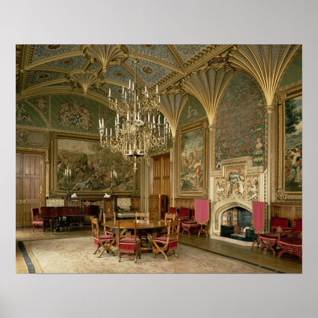 Eastnor Castle, Herefordshire: teckning Poster (Framsidan)