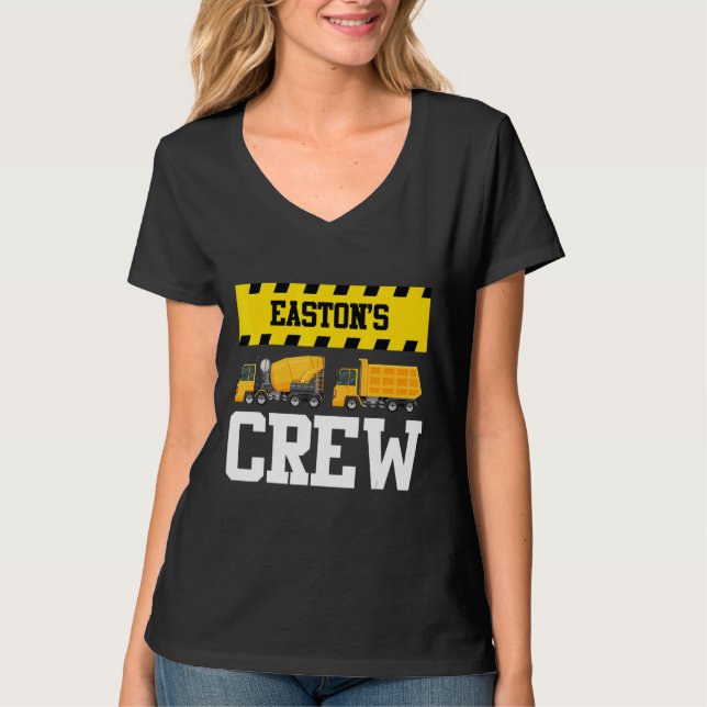 Easton Construction Crew Anpassningsbar Dumptruck  T Shirt (Framsida)