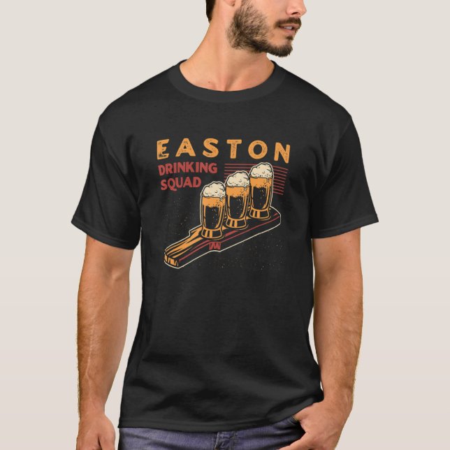 Easton Drinking Squad Pennsylvania Beer Pa Sprit T Shirt (Framsida)