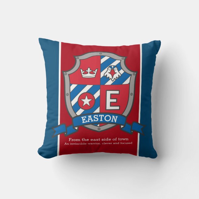 Easton namn betyder röd blå kudde (Framsida)