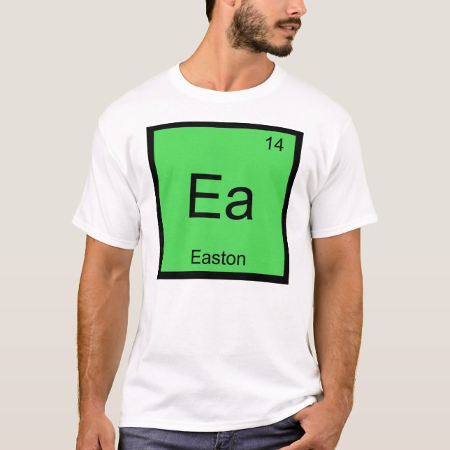 Easton Namn Kemi Element Periodiska Systemet T-shirt (Framsida)