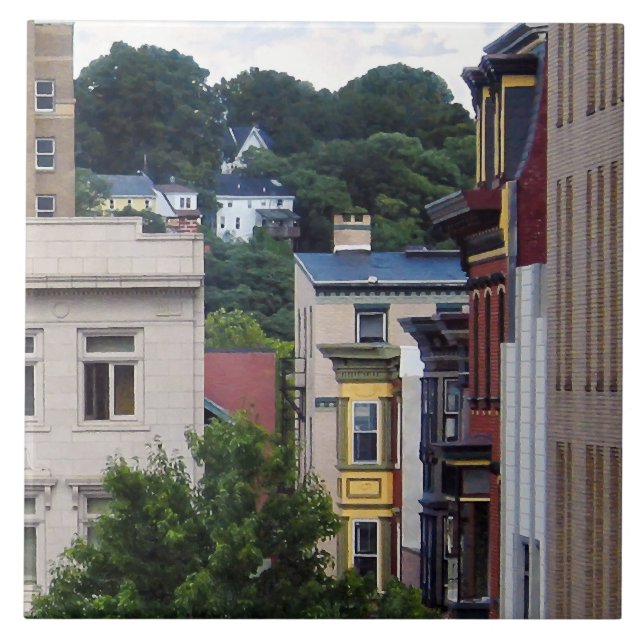 Easton PA - Visa från fönster Kakelplatta (Framsidan)