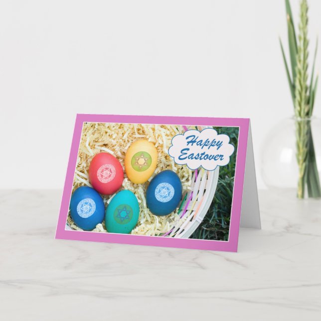 Eastover Interreligiös Påsk Passover Eggs med Star Kort (Framsida)