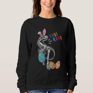 Eastrawr Cute Påskhare T Rex Skeleton Hunting Shirt