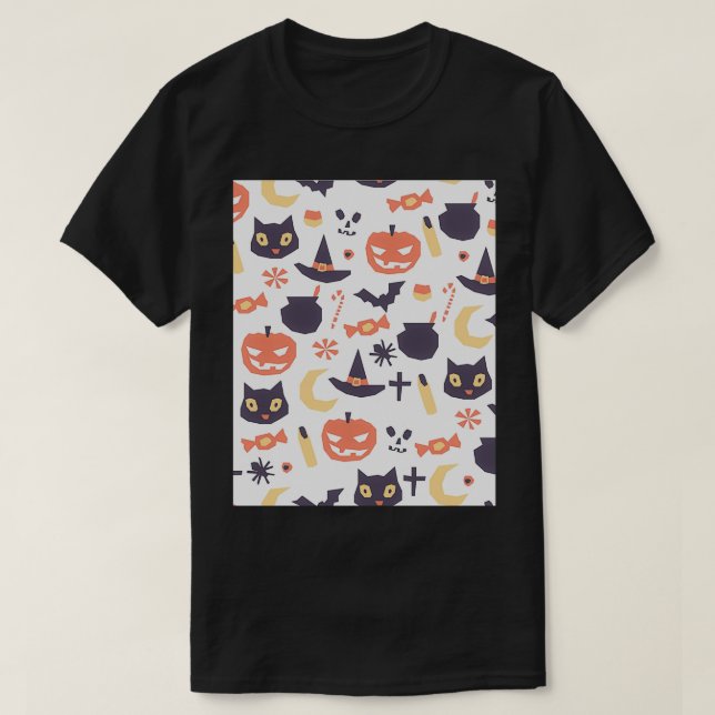 Easy Baby Knitting Mönster halloween carved pumpk T Shirt (Design framsida)