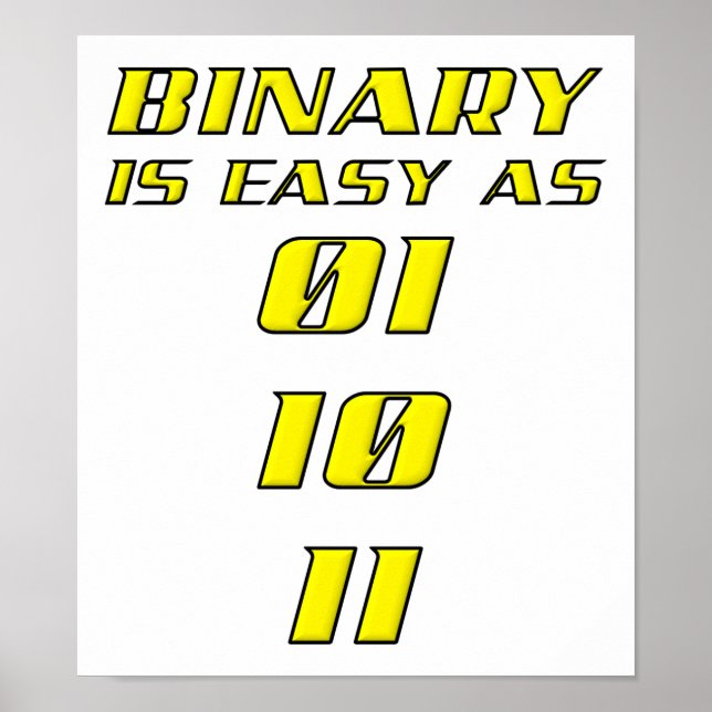 Easy Binary Funny Poster (Framsidan)