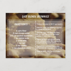 Easy Blonde Brownie Recipe Vykort