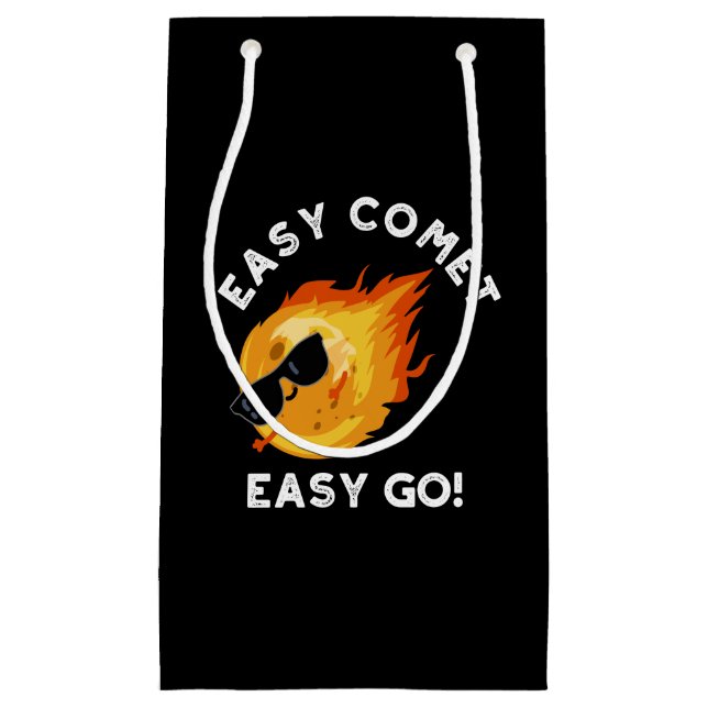 Easy Comet Easy Go Funny Astronomy Pun Mörk BG (Framsidan)