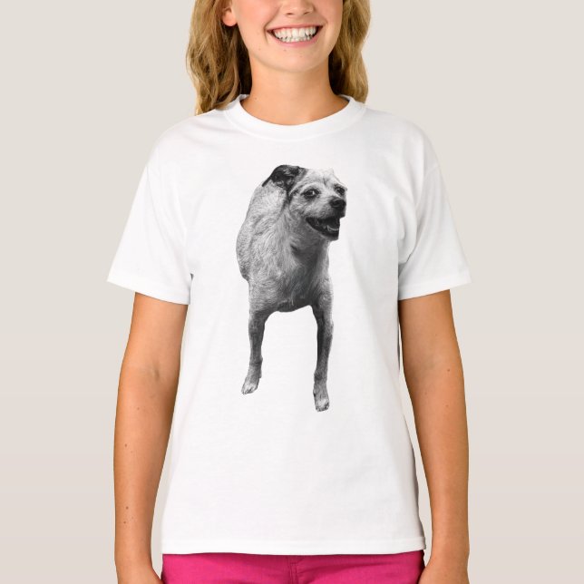 Easy Day, Lycklig Hund T Shirt (Framsida)