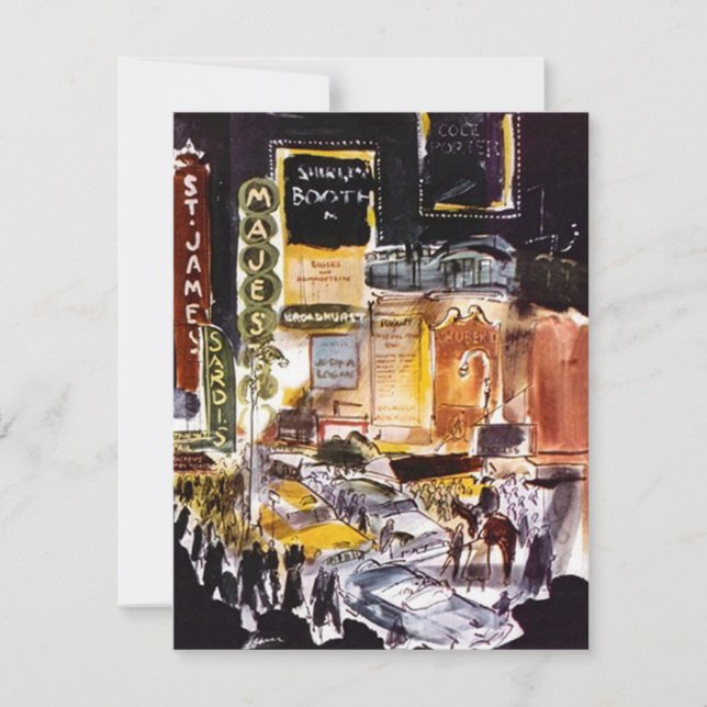 ~EASY FÖR INBJUDAN FÖR NYC-THEATREOMRÅDE SOM SKA (Framsida)