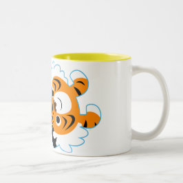 Easy-Going Cute Tecknad Tiger Mugg