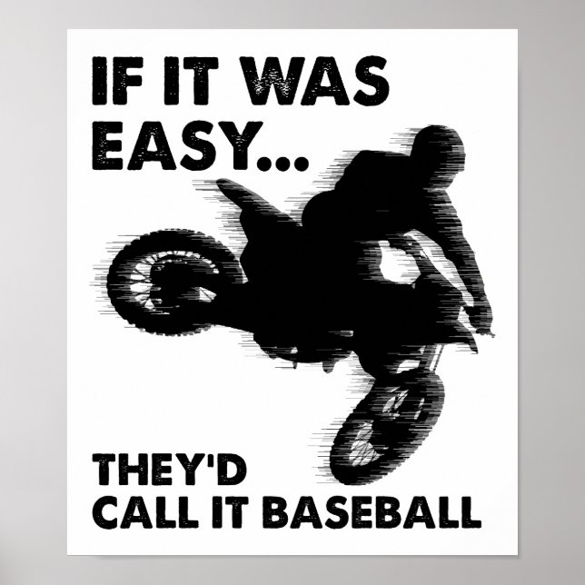 Easy is Baseball Funny Poster (Framsidan)
