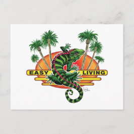 Easy Living Lizard på Beach Vykort
