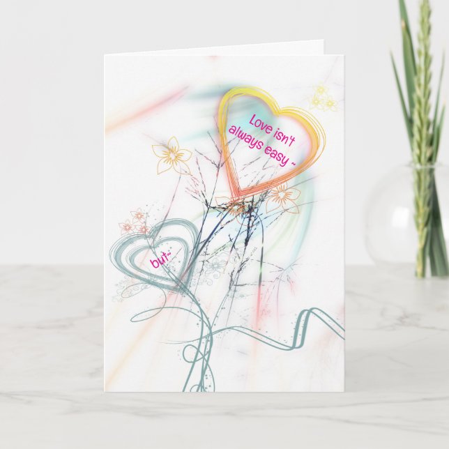 EASY ~ MEN ALL-TILLFÄLLE KÄRLEK-KORT TACK KORT (Framsida)