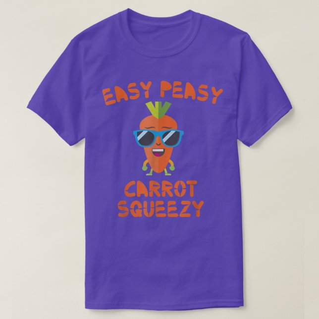 Easy Peasy Carrot Squeezy Drink Carrot Juice Vegan T Shirt (Design framsida)