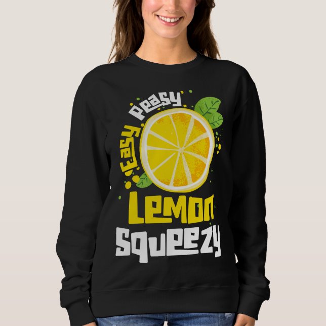 Easy Peasy Lemon Squeezy Citrus Fruit Lemon T Shirt (Framsida)