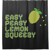 Easy Peasy Lemon Squeezy Duschdraperi - Svart
