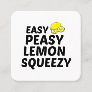 EASY PEASY LEMON SQUEEZY FYRKANTIGT VISITKORT