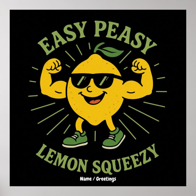 Easy Peasy Lemon Squeezy Gift - Lustigt Hej Sommar Poster (Framsidan)
