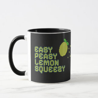 Easy Peasy Lemon Squeezy Mugg - Svart Pixel Art Sp