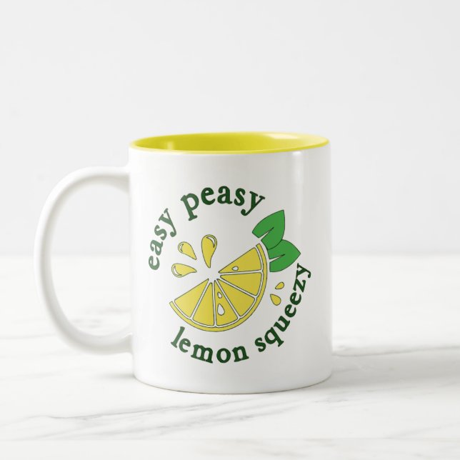 Easy Peasy, Lemon Squeezy Två-Tonad Mugg (Vänster)