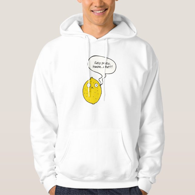 Easy Peasy Lemon What?! Tröja Hoodie (Framsida)