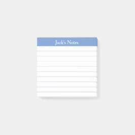 Easy Read Classic Light Blue Lined Personalized Post-it Block