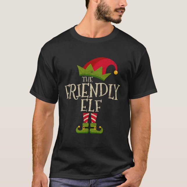 Easy The Friendly Elf Costume Family Group Gift Ch T Shirt (Framsida)
