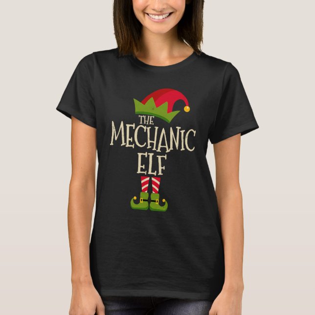 Easy The Mechanic Elf Costume Family Group  Christ T Shirt (Framsida)