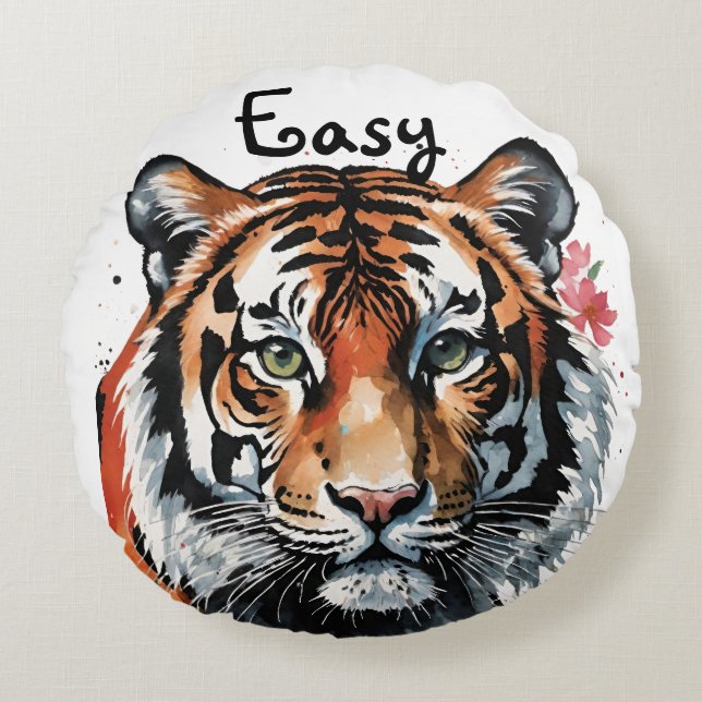 Easy Tiger Rund Kudde (Framsidan)