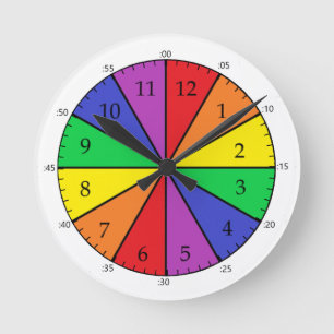 Easy Time Clock med Minute Markers Rund Klocka