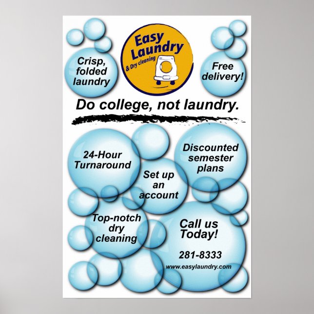 Easy Tvätt Poster (Framsidan)
