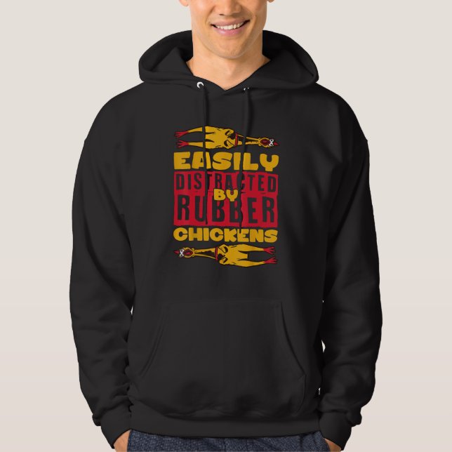 Easyly Distracted Rubber Chicken Hoodie (Framsida)