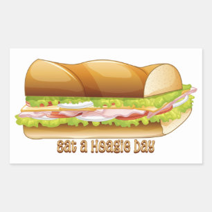 Eat a Hoagie Day, ubåtssmörgås Rektangulärt Klistermärke