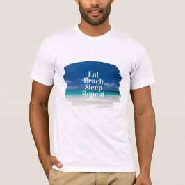 Eat Beach-viloläge Upprepa tropisk turkos Vatten T Shirt