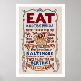 Eat Berthas Poster musslor