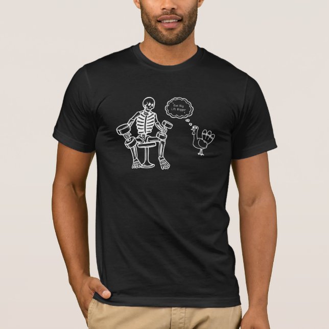 Eat Big, Hiss Bigger Turkey Day Fitness T Shirt (Framsida)
