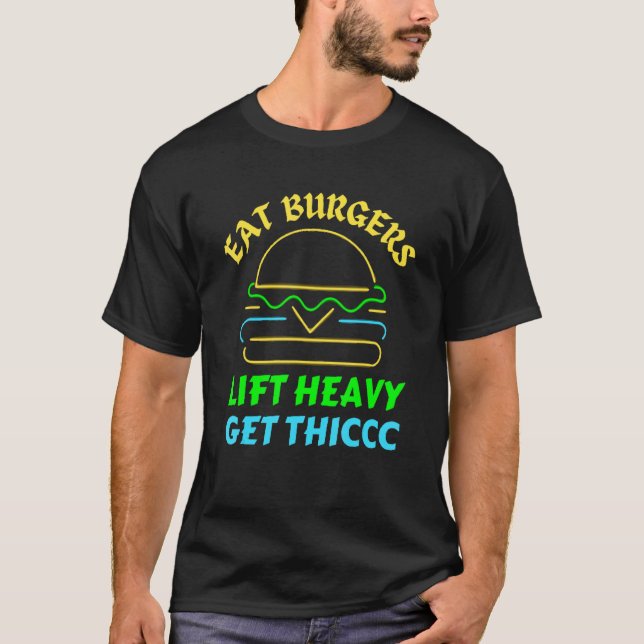 Eat Burgers Hiss Havy Hämta Thy T Shirt (Framsida)
