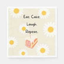 Eat Cake Flower Birday Card