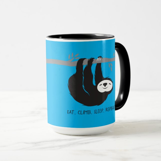 Eat. Climb. Sleep. Repeat. Mug Mugg (Framsida höger)