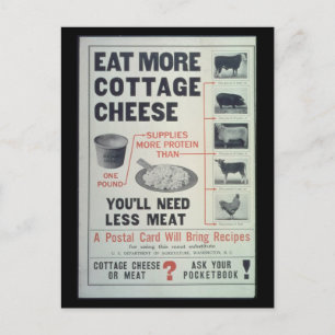 Eat Cottage Cheese - Vintage Vykort
